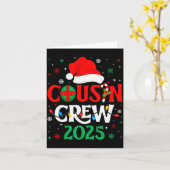 Carte Christmas Cousin Crew 2025 Xmas Funny Matching Fam (Fleur jaune)
