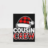 Carte Christmas Cousin Crew Buffalo Red Plaid Pajamas Fa (Devant)