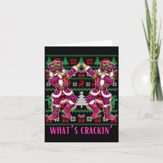 Carte Christmas Crushing It Nutcracker - Funny Retro Ugl (Devant)