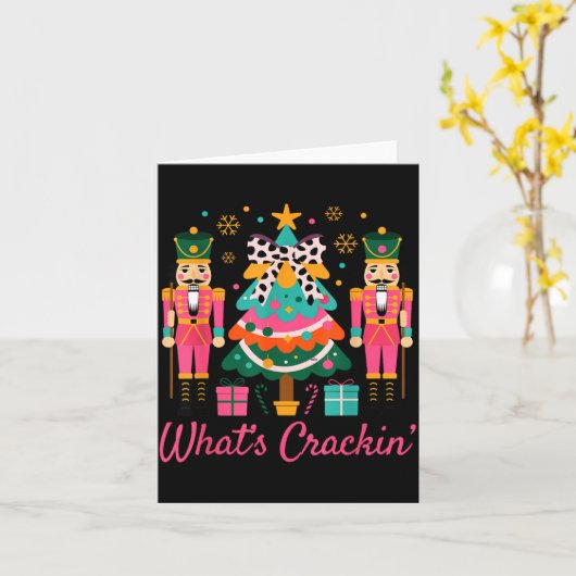 Carte Christmas Crushing It Nutcracker - Funny Retro Ugl (Fleur jaune)