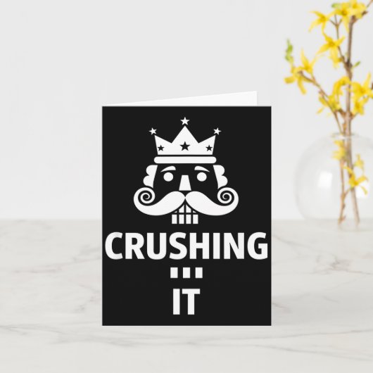Carte Christmas Crushing It Nutcracker - Funny Retro Ugl (Fleur jaune)