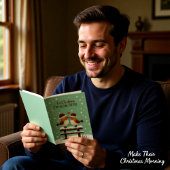 Carte Christmas Cute Romantic Love Birds in Falling Snow