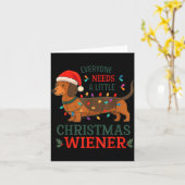 Carte Christmas Dachshund Everyone Need Weiner Dog Pajam (Fleur jaune)