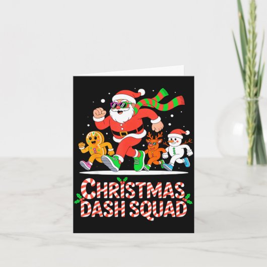 Carte Christmas Dash Squad Running Runner Marathon Team  (Devant)
