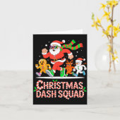 Carte Christmas Dash Squad Running Runner Marathon Team  (Fleur jaune)