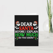 Carte Christmas Dear Santa How Much Do You Know Xmas Wom (Devant)