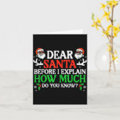 Carte Christmas Dear Santa How Much Do You Know Xmas Wom (Fleur jaune)