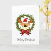 Carte Christmas deer (Fleur jaune)