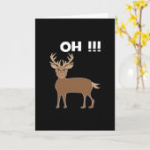 Carte Christmas Deer Season Cute Festive Retro Style (Fleur jaune)