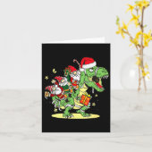 Carte Christmas, Dino, Ugly Xmas, Trex Dinosaur, Gnome (Fleur jaune)