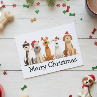 Carte Christmas Dogs