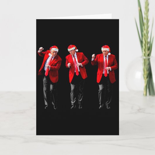 Carte Christmas Donald Trump President 2024 Dancing Funn (Devant)