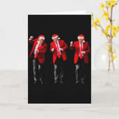 Carte Christmas Donald Trump President 2024 Dancing Funn (Fleur jaune)