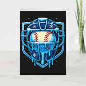 Carte Christmas Drip Baseball Catcher Mask Ice Cream Dri (Devant)