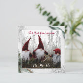 Carte Christmas Elves Ho Ho Ho Parties scintillant Fun F (Debout devant)