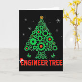 Carte Christmas Engineer Tree _ Mechanical Engineering G (Fleur jaune)