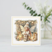 Carte Christmas Fairy – Whimsical Winter Holiday Card (Debout devant)