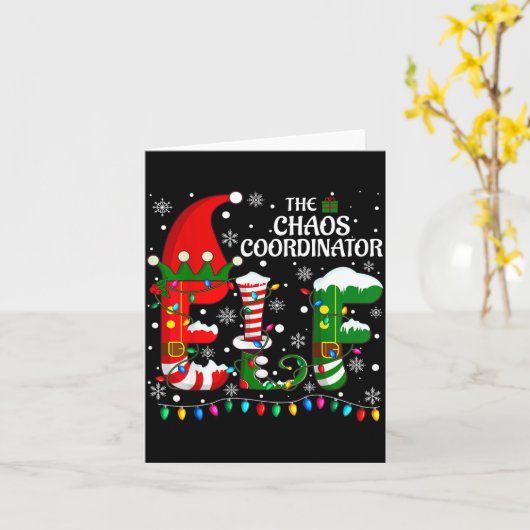 Carte Christmas Family Matching Pajamas Chaos Coordinato (Fleur jaune)