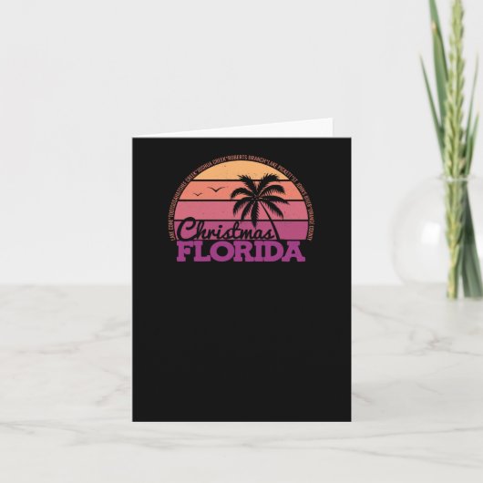 Carte Christmas Florida Retro Sunset Local Pride Logo St (Devant)