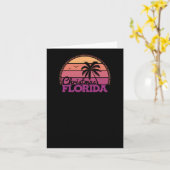 Carte Christmas Florida Retro Sunset Local Pride Logo St (Fleur jaune)
