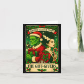 Carte Christmas Frankenstein And Bride The Lovers Tarot (Devant)