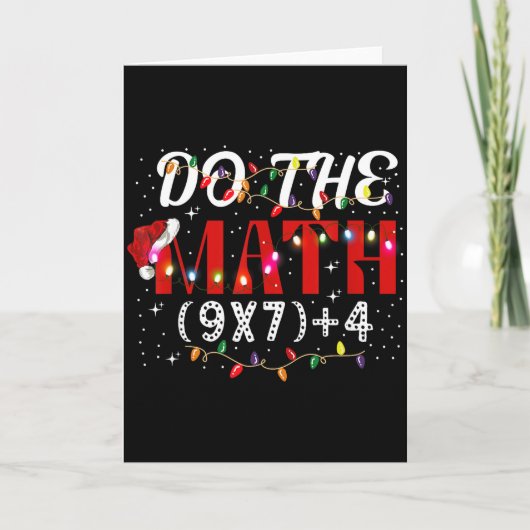Carte Christmas Funny Do The Math Meme (9x7)+4 Gift Lear (Devant)