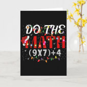 Carte Christmas Funny Do The Math Meme (9x7)+4 Gift Lear (Fleur jaune)