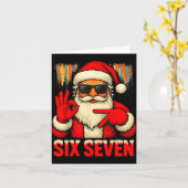 Carte Christmas Funny Six Seven 6 7 Meme Santa Men Boys (Fleur jaune)