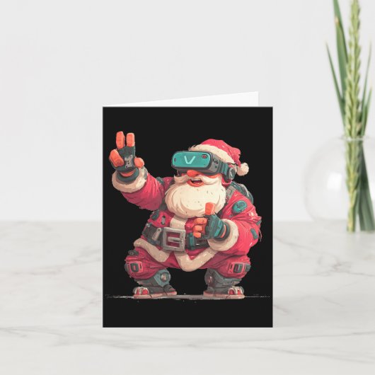 Carte Christmas Gamer Look With This Cool Vr Santa Claus (Devant)