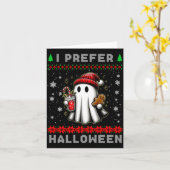 Carte Christmas Ghost I Prefer Halloween Ugly Xmas Men W (Fleur jaune)