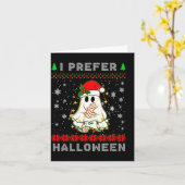Carte Christmas Ghost I Prefer Halloween Ugly Xmas Men W (Fleur jaune)