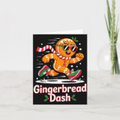 Carte Christmas Gingerbread Dash Running Runner Xmas Mar (Devant)