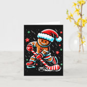 Carte Christmas Gingerbread Ice Hockey Srts Funny Xmas P (Fleur jaune)