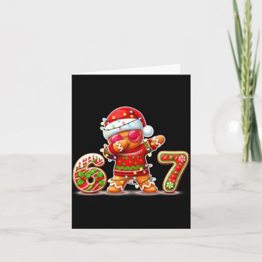 Carte Christmas Gingerbread Six Seven 67 Ice Cream Drip (Devant)