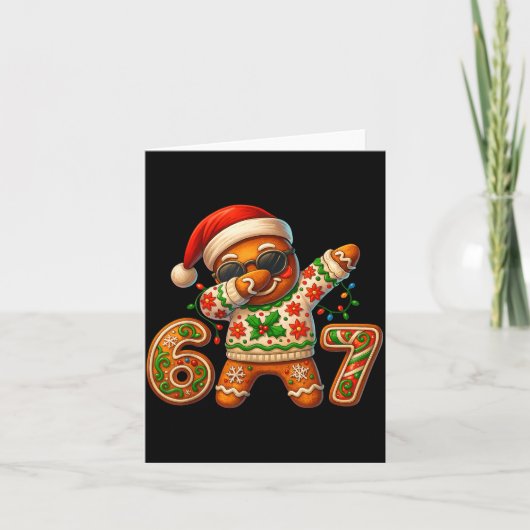 Carte Christmas Gingerbread Six Seven 67 Meme Xmas Slang (Devant)