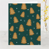 Carte Christmas Gingerbread Trees (Fleur jaune)