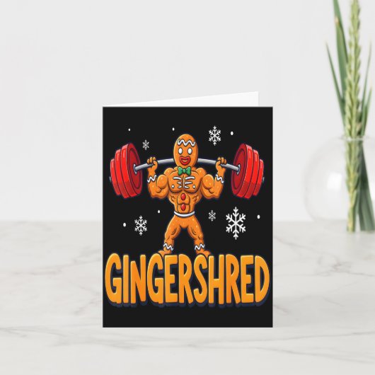 Carte Christmas Gingershred Gym Bodybuilding Funny Ginge (Devant)