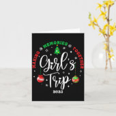 Carte Christmas Girls Trip 2025 Weekend Vacation Matchin (Fleur jaune)