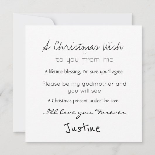 Carte Christmas Godmère Proposition Petit Elfe (Dos)