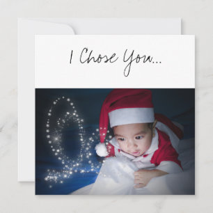 Carte Christmas Godparent Proposition bébé avec chapeau 