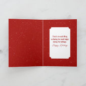 Carte Christmas Highland Cow Catching Snowflakes (Intérieur)