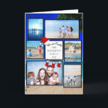 Carte Christmas Holiday Photo Collage Beach<br><div class="desc">Un collage photo de la carte de voeux de Noël dans laquelle vous pouvez mettre vos propres photos. Les mots sont "Nous sommes la famille", mais cela peut être changé si vous voulez. Votre nom de famille et votre date peuvent être facilement entrés. Vos propres photos sont facilement insérées. Une...</div>