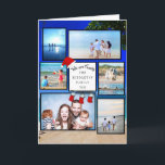 Carte Christmas Holiday Photo Collage Beach<br><div class="desc">Un collage photo de la carte de voeux de Noël dans laquelle vous pouvez mettre vos propres photos. Les mots sont "Nous sommes la famille", mais cela peut être changé si vous voulez. Votre nom de famille et votre date peuvent être facilement entrés. Vos propres photos sont facilement insérées. Une...</div>