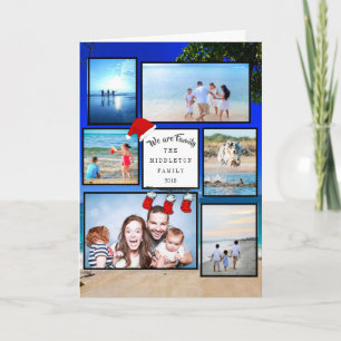 Carte Christmas Holiday Photo Collage Beach