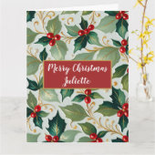 Carte Christmas Holly (Fleur jaune)