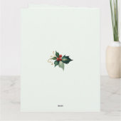 Carte Christmas Holly (Dos)