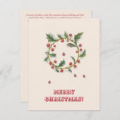 Carte Christmas Holy and Ladybugs (Devant / Derrière)