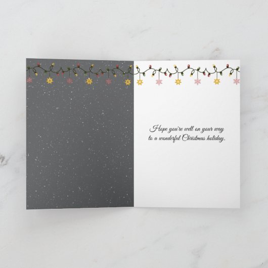 Carte Christmas Horses Running Through a Snowy Forest (Intérieur)