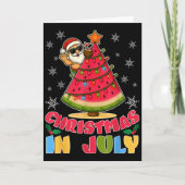 Carte Christmas In July Funny Santa Watermelon Xmas Tree (Devant)