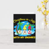 Carte Christmas In July With My Gnomies Beach Summer Chr (Fleur jaune)